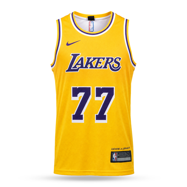 LA Lakers Męska Koszulka Koszykarska, Doncić. 26/27, Żółta