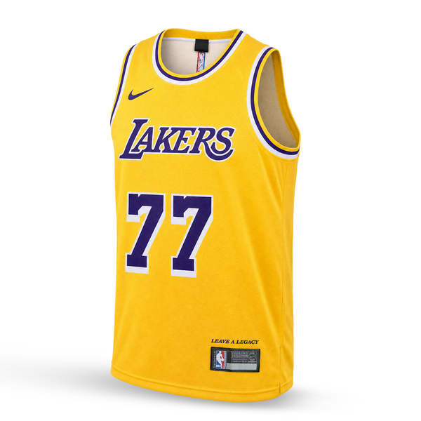 LA Lakers Męska Koszulka Koszykarska, Doncić. 26/27, Żółta