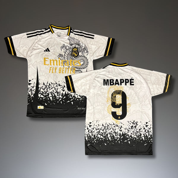 Koszulka męska Real Madrid, biała, Mbappe. Dragon edition 2024