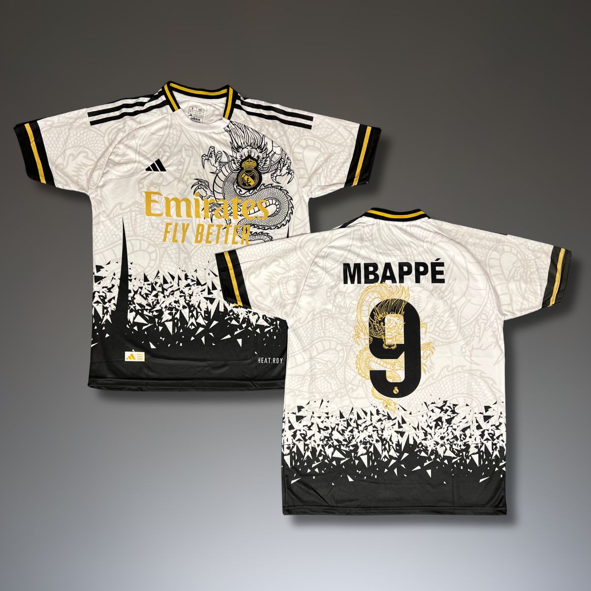 Koszulka męska Real Madrid, biała, Mbappe. Dragon edition 2024