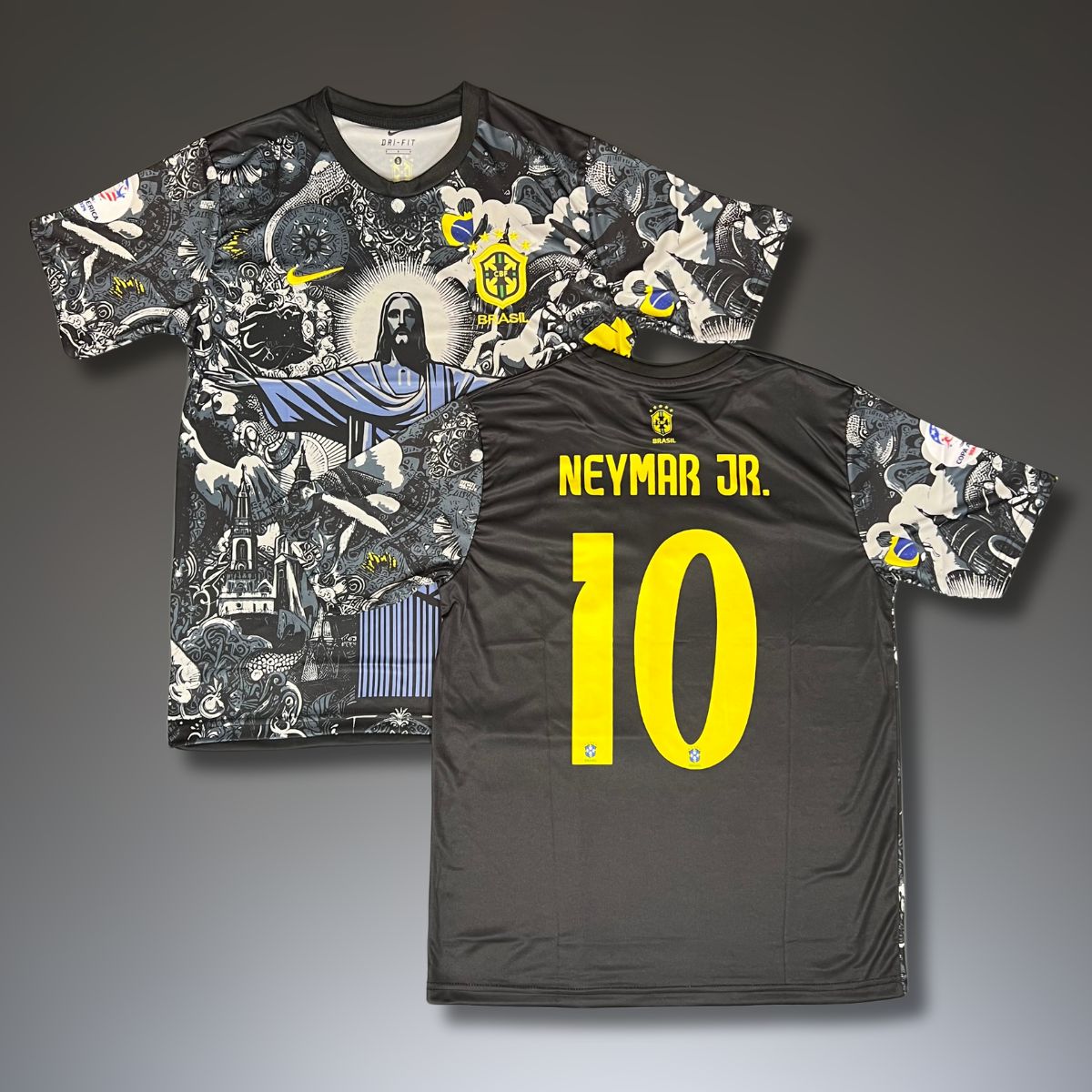 Koszulka męska Brasil, czarna, Neymar Jr. Edycja specjalna