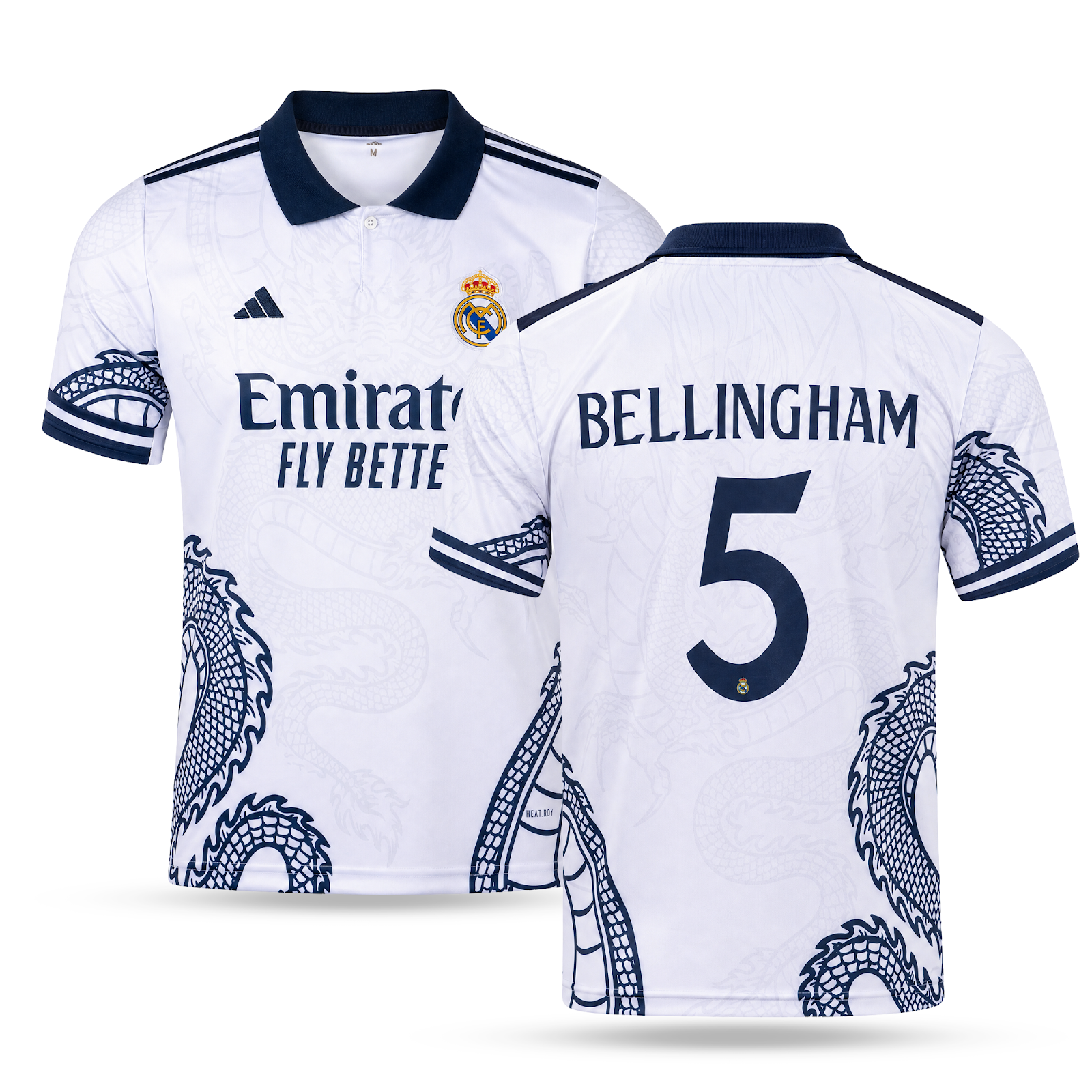 Koszulka męska Real Madrid, Bellingham. Biały smok edycja 2025
