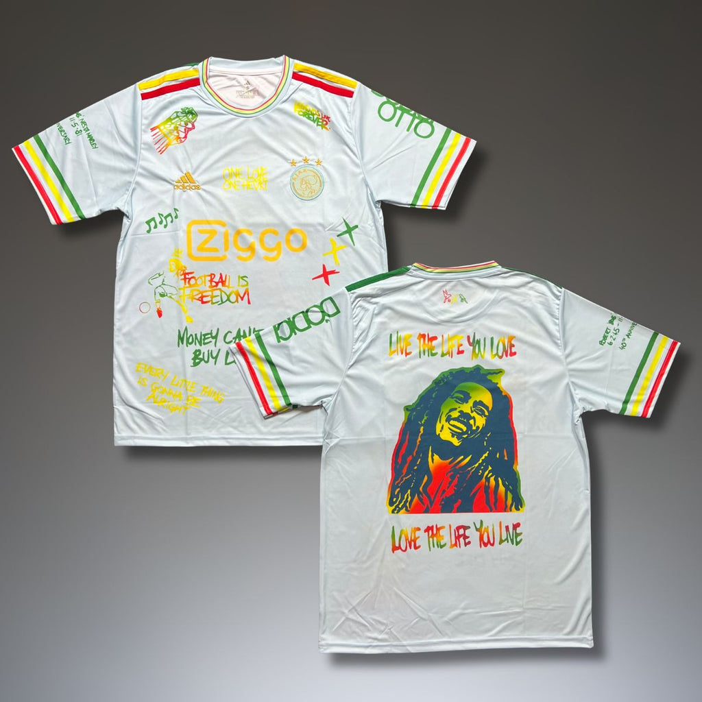 Koszulka męska Ajax. Jasnoniebieska edycja Bob Marley