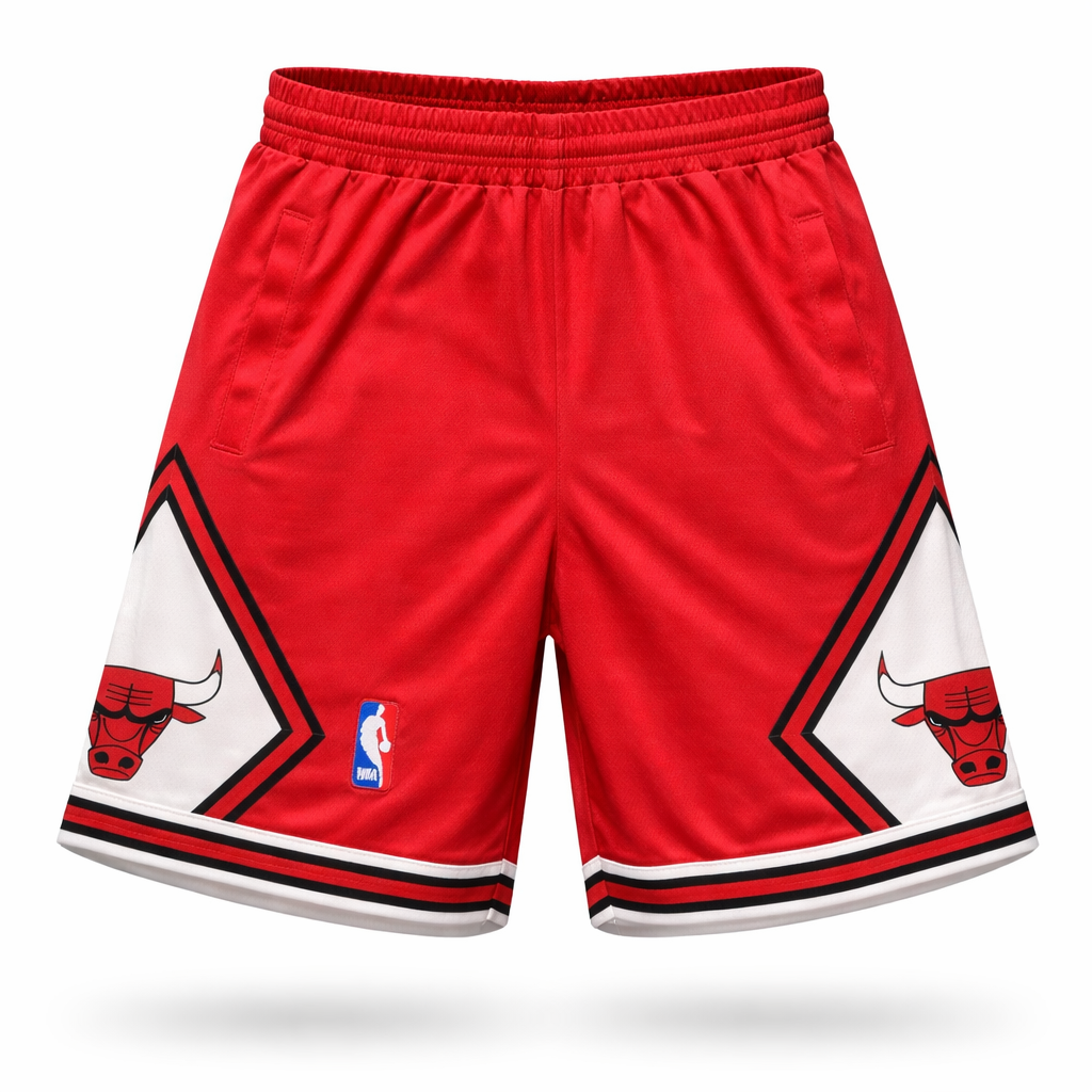 Chicago Bulls Męskie Spodenki. Czerwone