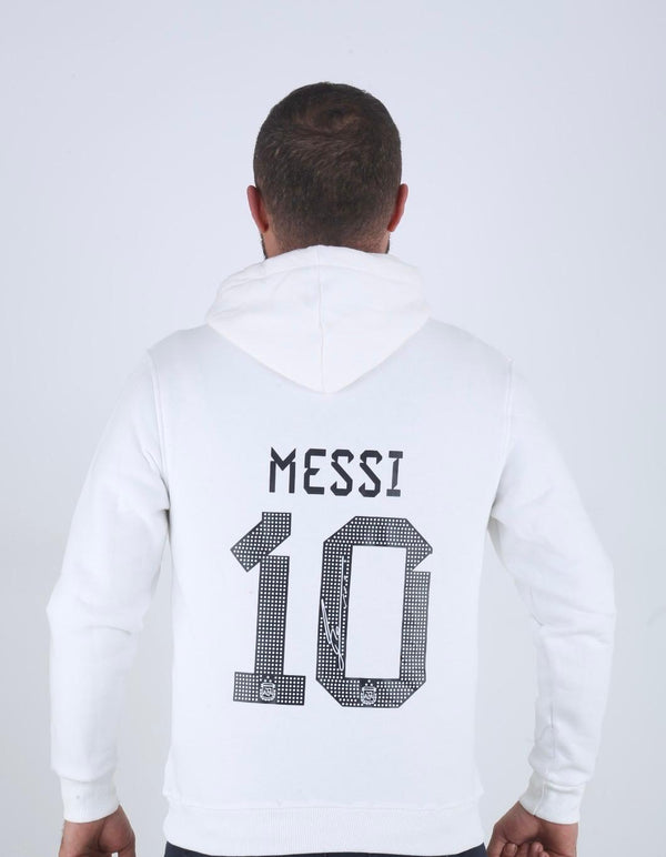 Argentyna Męska Bluza Sportowa, Messi. Biała