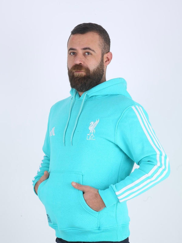 Liverpool Męska Bluza Sportowa. Turkusowa