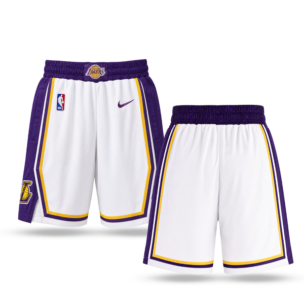 LA Lakers Męskie Klasyczne Spodenki. Białe