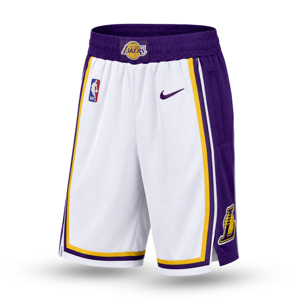 LA Lakers Męskie Klasyczne Spodenki. Białe