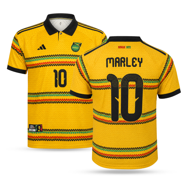 Jamajka Męska Koszulka Piłkarska, Bob Marley. Bob Marley Edition, Żółta
