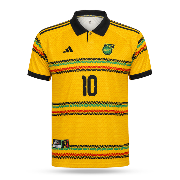 Jamajka Męska Koszulka Piłkarska, Bob Marley. Bob Marley Edition, Żółta
