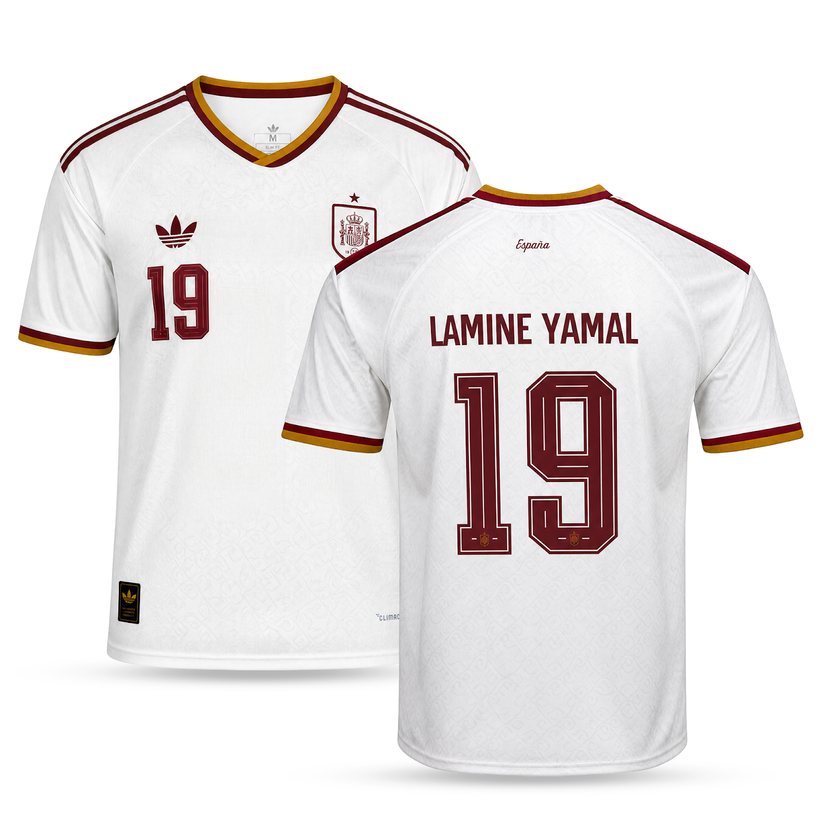 Hiszpania Męska Wyjazdowa Koszulka Piłkarska, Yamal. World Cup 2026