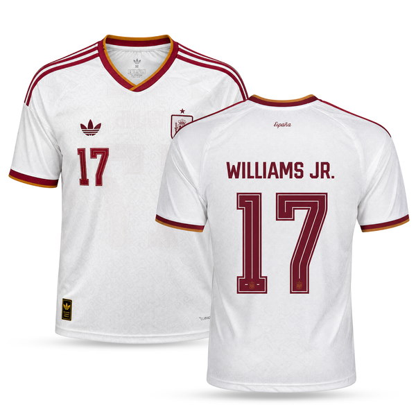 Hiszpania Męska Wyjazdowa Koszulka Piłkarska, Williams. World Cup 2026
