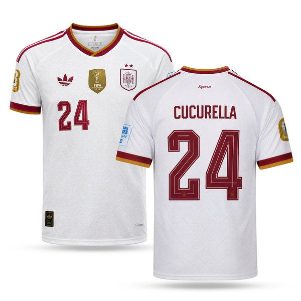 Hiszpania Męska Wyjazdowa Koszulka Piłkarska, Cucurella. World Cup 2026