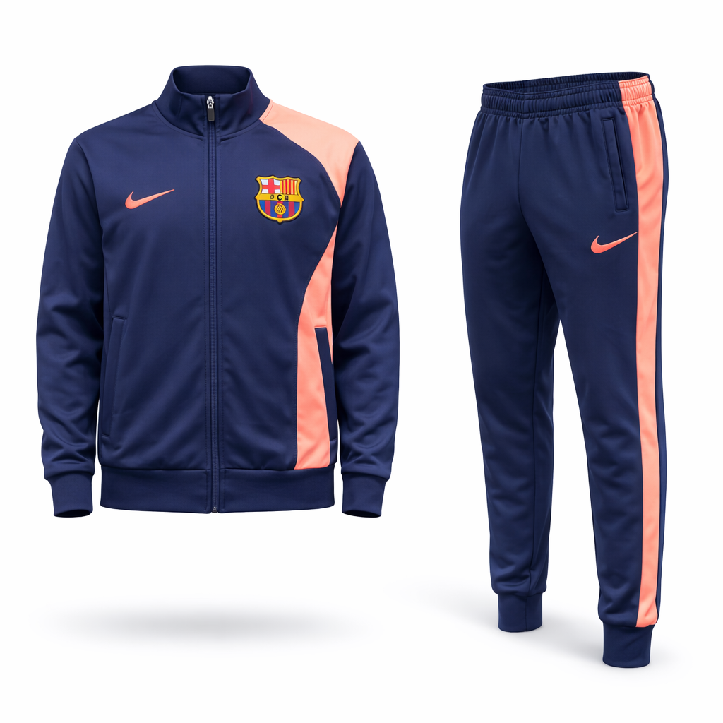 Barcelona męski komplet sportowy. 25/26, ciemnoniebieski