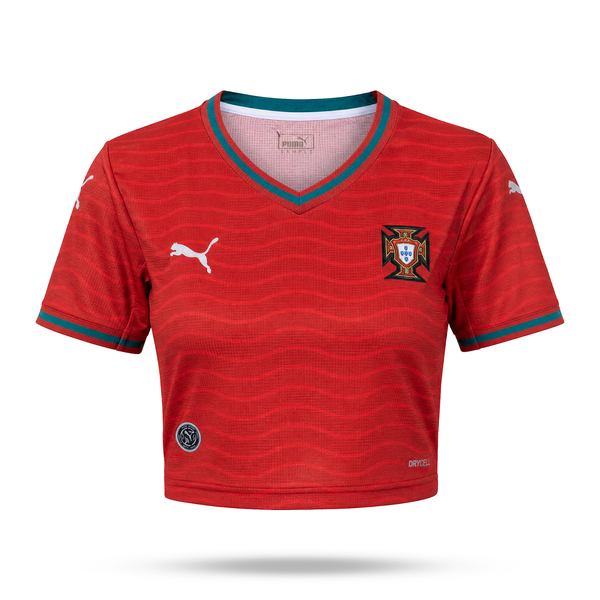 Portugalia Damski Krótki Top Piłkarski. World Cup 2026