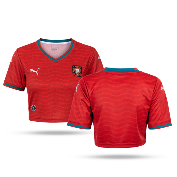 Portugalia Damski Krótki Top Piłkarski. World Cup 2026