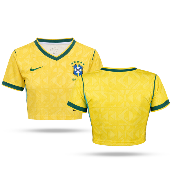 Brazylia Damski Futbolowy Krótki Top. World Cup 2026